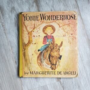 Antique 1944 Yonie Wondernose by Marguerite De Angeli First Edition Illustrated